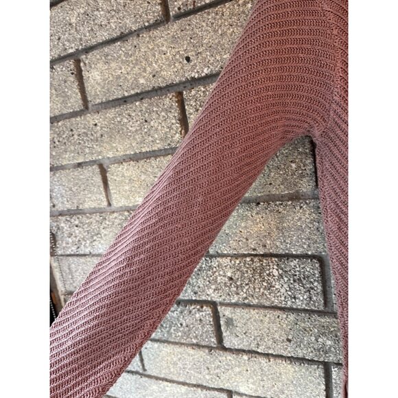 J. Jill Mauve Knit 100% Linen Sweater Top L Womens Long Sleeve Lightweight - Picture 9 of 10